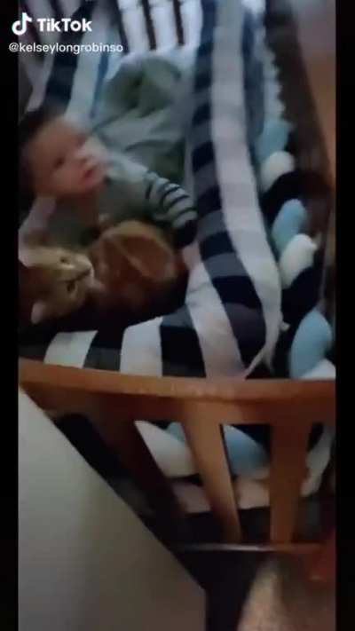 Baby looked into another dimension