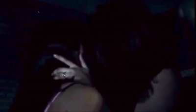 Lesbians going at it in the car