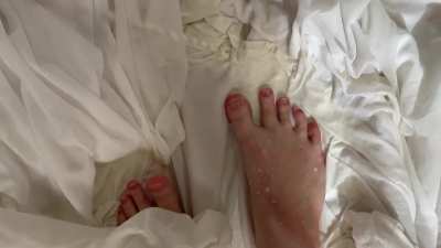 Milk dripping, toes curling. Wet, soft, and waiting.