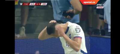 Football player got hit with a bottle by hooligans