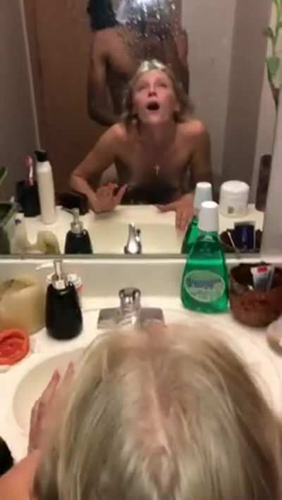 BBC Bathroom Blonde Cheating Cuckold Doggystyle Interracial Moaning Porn GIF by tightteens M£GA👅