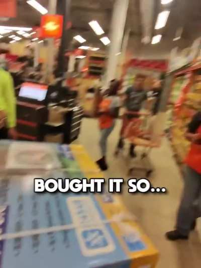 Home Depot employees try to stop a guy from buying a 1 penny air conditioner.