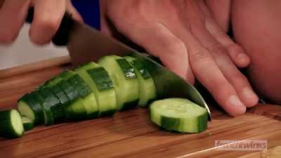 Making Cucumber Salad