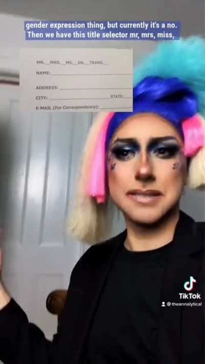 I'm choosing to identify as a tax entity now