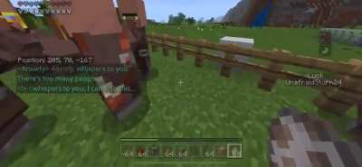 I added social anxiety to minecraft using command blocks.