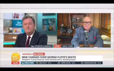 Rudy Giuliani going bonkers on the hosts of Good Morning Britain.
