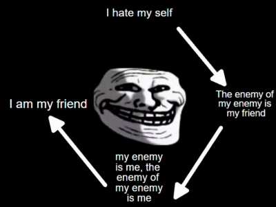 But I am still my enemy...