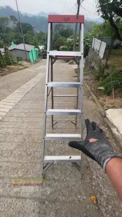 Dude's sad because his ladder left him.
