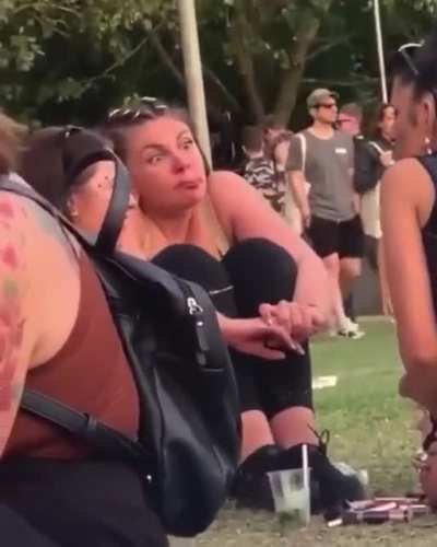 With the faces she's making she'd win the British Gurning championship.