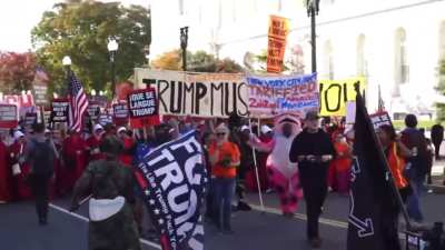 Protests ERUPT across Washington DC in opposition to Donald Trump.