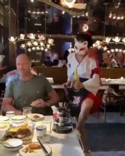Just a regular dancing waiter