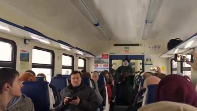 can't even get a normal train ride without 2 drunk russian wizards getting in a fight