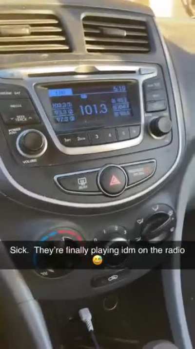 Some nice beats on the radio…
