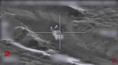 Azerbaijani Mi-17 1V destroys Armenian pickup truck with using Spike Nlos.