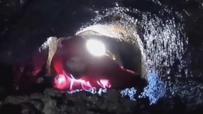 Swarmed by spiders deep underground