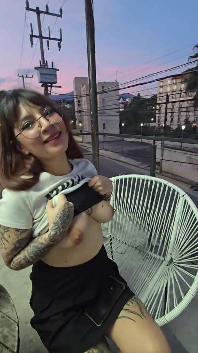 It was cold outside and my nipples showed it