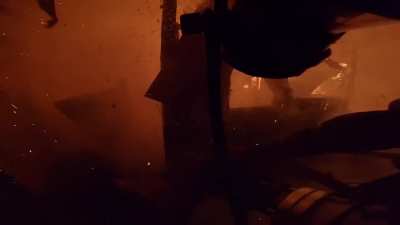 Incredible footage from GoPro of firefighter Joseth Abel Espinosa's raw POV putting out a fire.