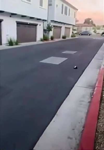 remote controlled car ramp jump over kid but hits kids head