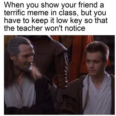 the good old times when classes weren't held on a computer screen