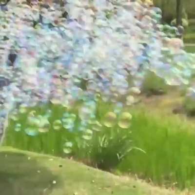 Uncountable bubbles rain from this Gun.