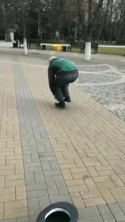 riding a little bike 