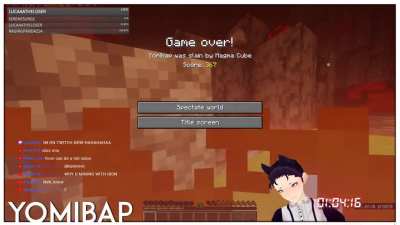 Context: This VTuber has to drink 3 Mil Scoville Heat Units hotsauce if he can't beat minecraft hardcore under 2 hours without dying