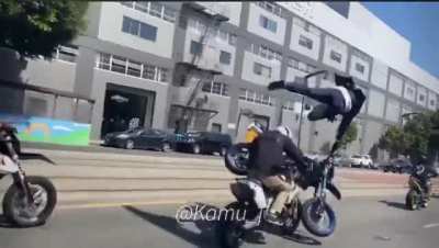 Thankfully he got brakes.