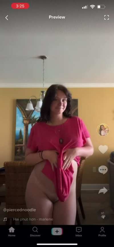 teen shows off perky pierced tits