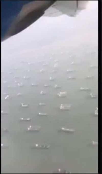 I knew the Sues Canal traffic jam reminded me of something!