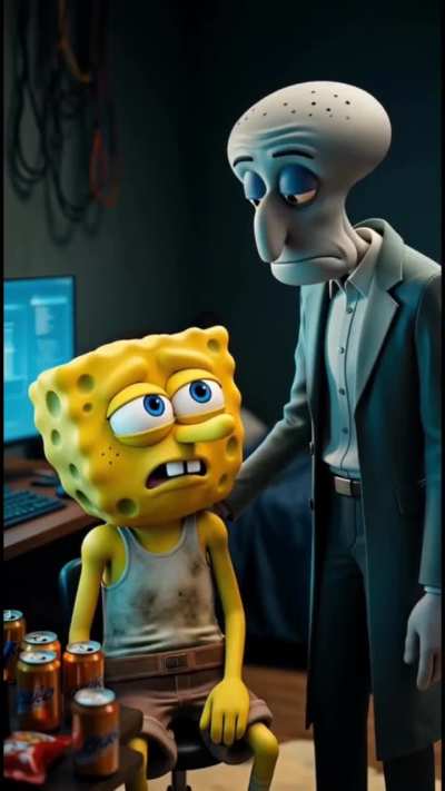 Spongebob leaves behind his gooning ways