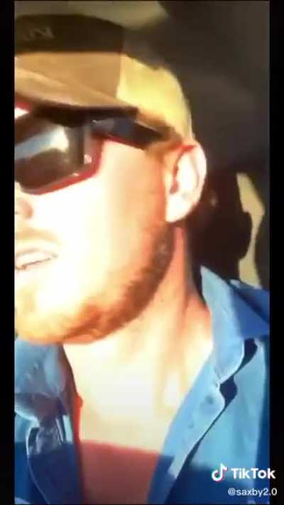 Australian gets a surprise on the way home from work [language warning]