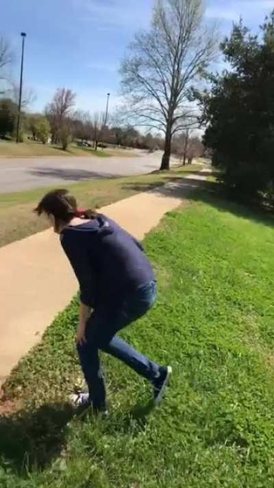 I told her to take a big breath and blow it as hard as she could. Sound on.