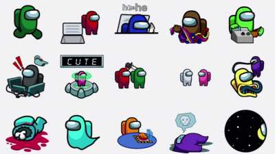 The Among Us Telegram stickers are adorable!