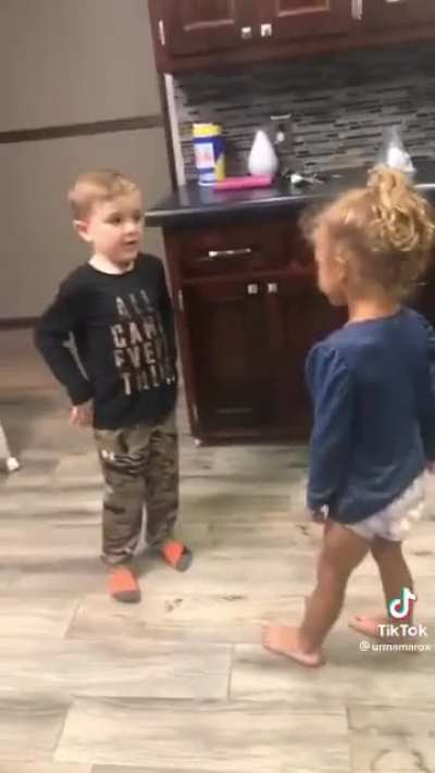 ‘I’m not a baby, babies wear diapers’ ‘but you’re wearing a diaper?’
