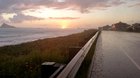Sunsetting with rain on the beach just minutes ago
