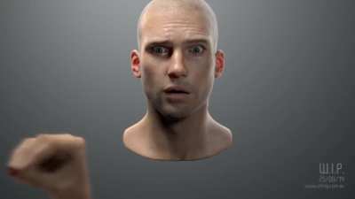 Amazing facial rendering created by Chris Jones