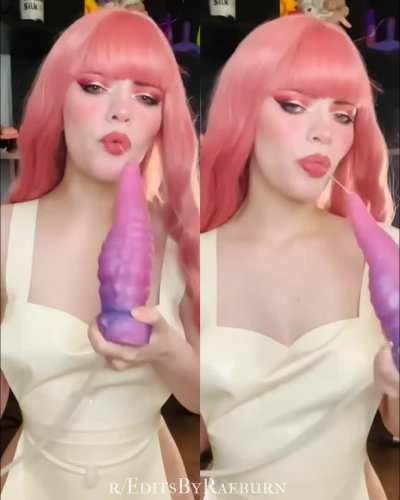 SnowC<wbr>razyF<wbr>renzy in cream latex playing with some bad dragon cream
