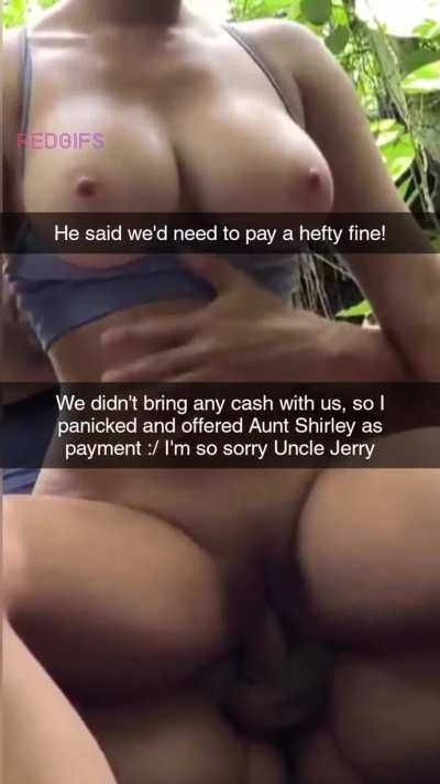 You went on a hike with your aunt and fucked her over in more ways than one