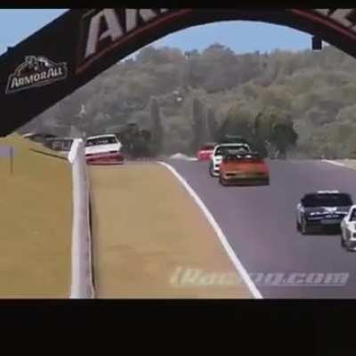Am I at fault here or is this a racing incident?? I’m in the red and white car.