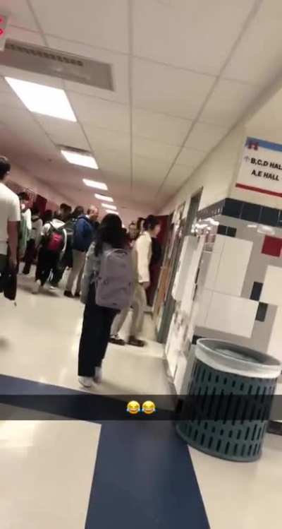Dude caught apparently flushing his drugs down the toilet in high school bathroom