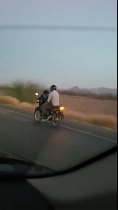 Taking her hog out for a ride