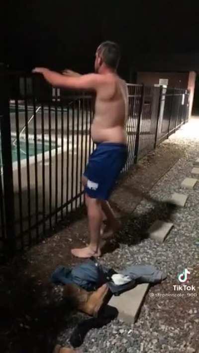 Never climb over a fence