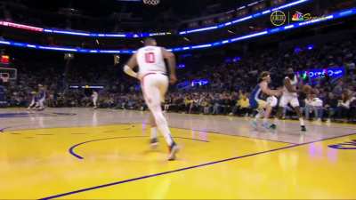 [Highlight] Rookie Brandin Podziemski draws the offensive foul from James Harden after the ball was inbounded
