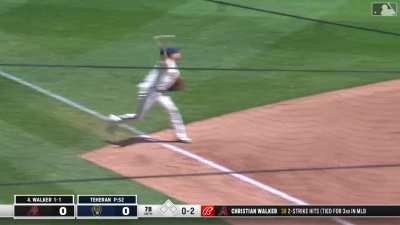 [Highlight] Brian Anderson with a sick diving stop and throw to get Christian Walker out at 1B.