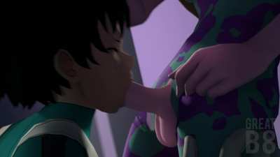 Futa Mina face fucks Deku (GreatB8)