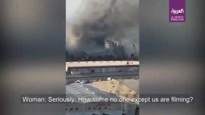 Closest footage so far of the Beirut Lebanon blast