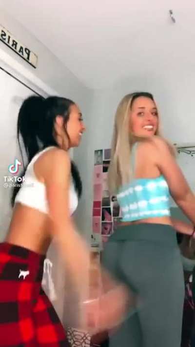 Left girl enjoying herself