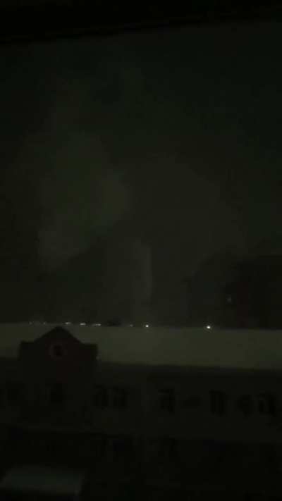 The moment the thermal power station of Belgorod , Russia, gets hit by Ukrainian GMLRS missiles, including lights out at the end of the video. 25.01.2026