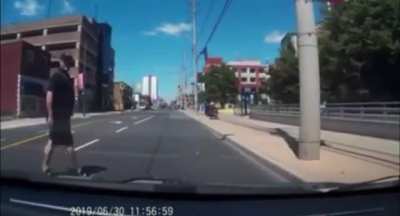 Too busy staring down the driver
