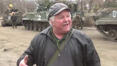 Texan fighting alongside the Russians and filming propaganda videos for them